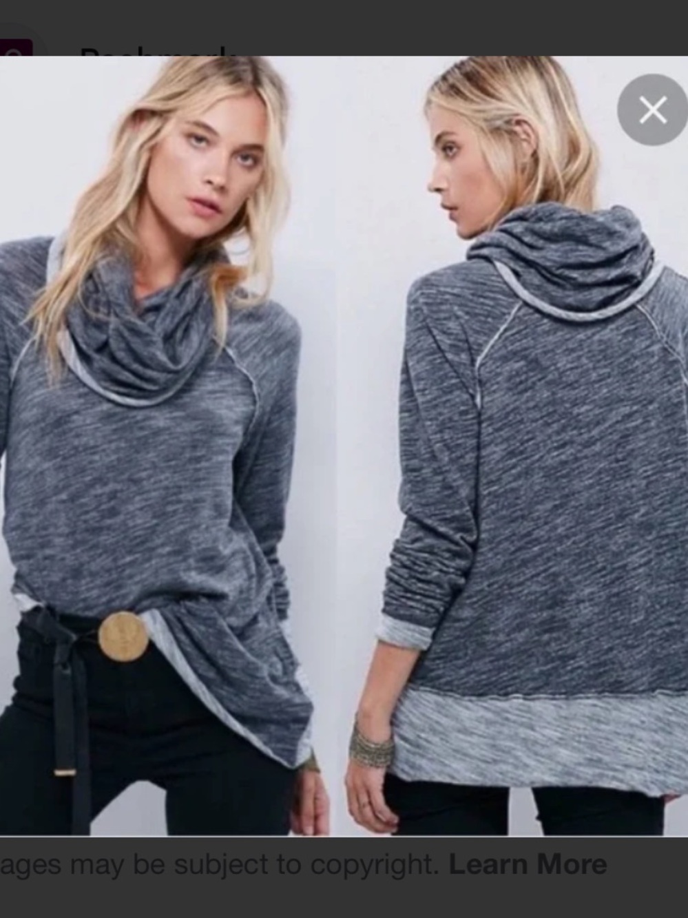 FP Beach Free People Cocoon Cowl Neck Pullover